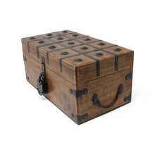 Pirate Treasure Chest Flat Lid with Lock and Skeleton Keys - Large