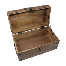 Pirate Treasure Chest Flat Lid with Lock and Skeleton Keys - Large