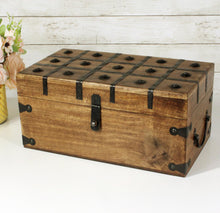 Pirate Treasure Chest Flat Lid with Lock and Skeleton Keys - Large