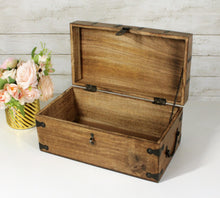 Pirate Treasure Chest Flat Lid with Lock and Skeleton Keys - Large