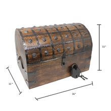 Pirate Treasure Chest with Lock and Skeleton Key - X-Large