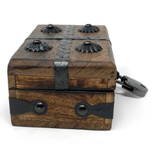 Pirate Treasure Chest Flat Lid with Lock and Skeleton Keys - X-Small