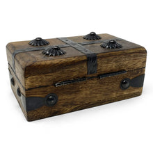 Pirate Treasure Chest Flat Lid with Lock and Skeleton Keys - X-Small