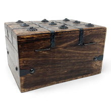 Pirate Treasure Chest Flat Lid with Lock and Skeleton Keys - Small