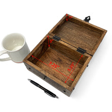 Pirate Treasure Chest Flat Lid with Lock and Skeleton Keys - Small