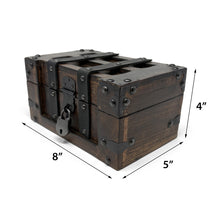 Deluxe Flat Lid Treasure Chest with Leather Straps