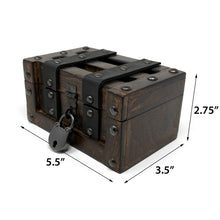 Deluxe Flat Lid Treasure Chest with Leather Straps