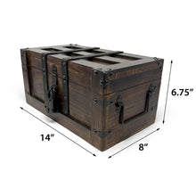 Deluxe Flat Lid Treasure Chest with Leather Straps