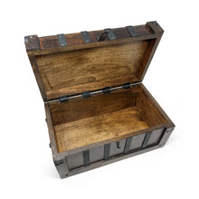 Deluxe Flat Lid Treasure Chest with Leather Straps