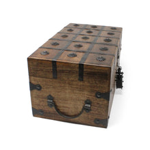 Pirate Treasure Chest Flat Lid with Lock and Skeleton Keys - Large