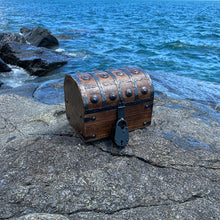 Pirate Treasure Chest with Lock and Skeleton Key - Small