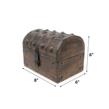 Pirate Treasure Chest with Lock and Skeleton Key - Small
