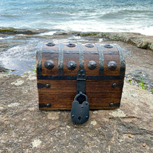 Pirate Treasure Chest with Lock and Skeleton Key - Small