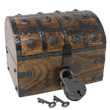 Pirate Treasure Chest with Lock and Skeleton Key - Small