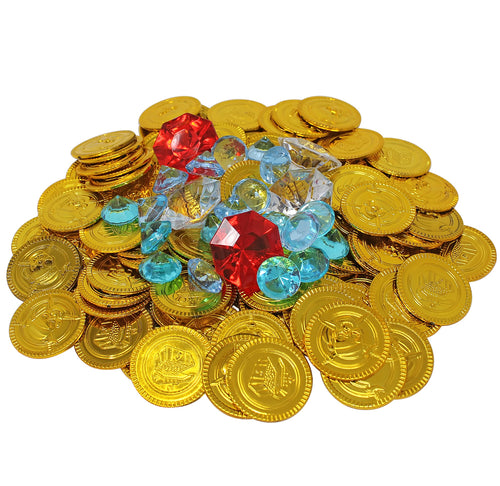 Gold Coins and Diamond Pirate Treasure Pack