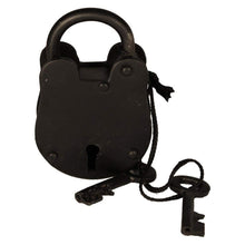 Antique Iron Lock with Skeleton Keys 2.75"