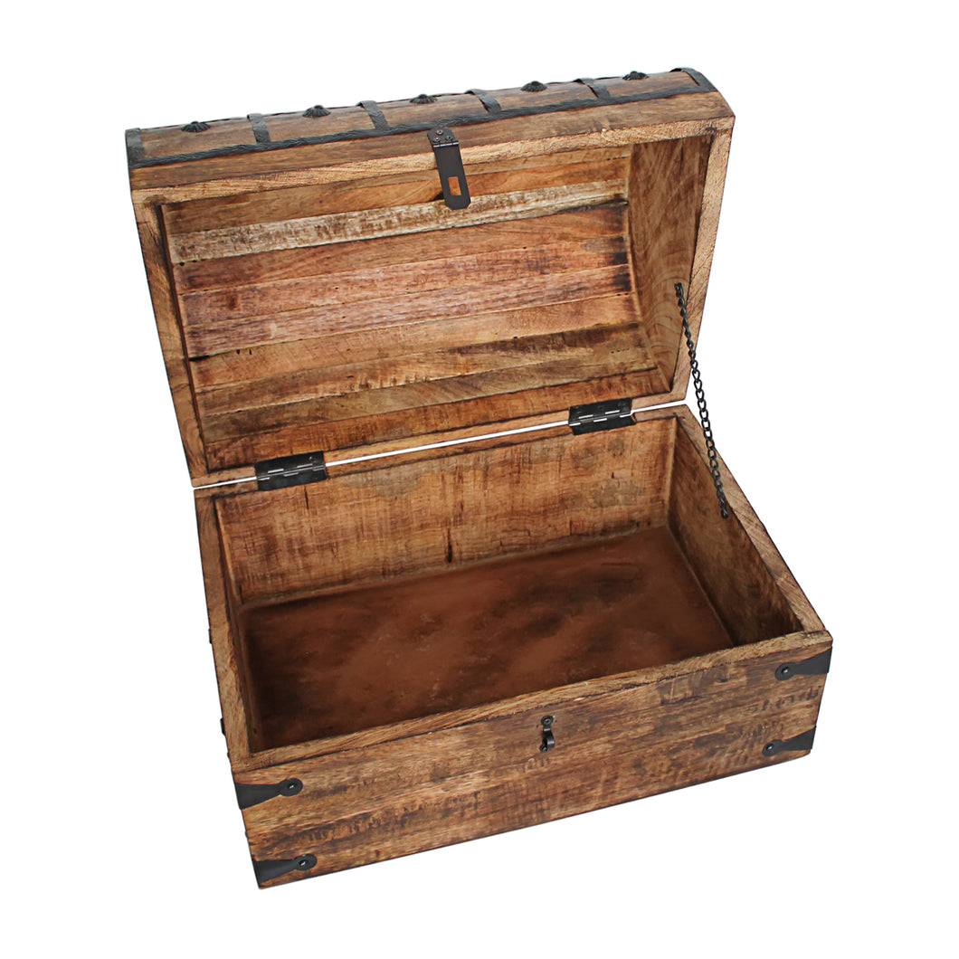 Forziere Del Pirata In Legno - Cassetta Tesoro Con Serratura, Decorativa E Funzionale - Foto 7