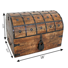Pirate Treasure Chest with Lock and Skeleton Key - XX-Large