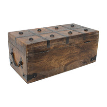 Pirate Treasure Chest Flat Lid with Lock and Skeleton Keys - Medium