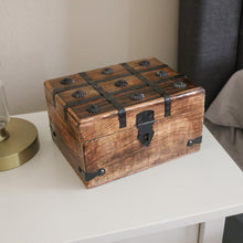 Keepsake Treasure Chest Box with Flat Lid - Large