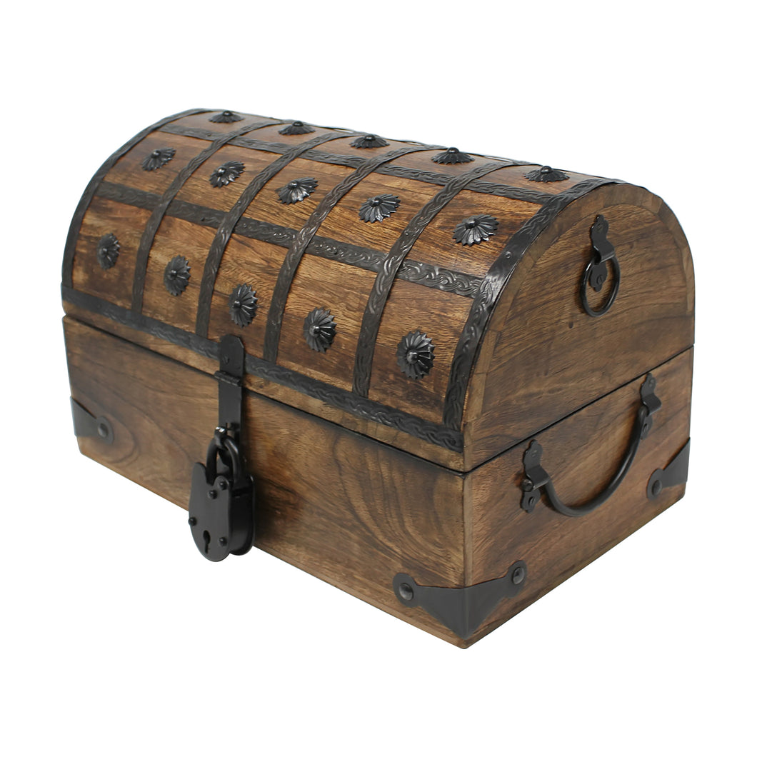 Pirate Treasure Chest with Lock and Skeleton Key - Large – Nautical Cove