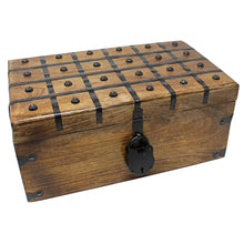 Pirate Treasure Chest Flat Lid with Lock and Skeleton Keys - X-Large
