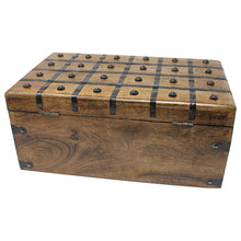 Pirate Treasure Chest Flat Lid with Lock and Skeleton Keys - X-Large